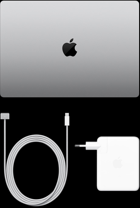 MacBook Pro de 16 polegadas, cabo de USB-C para MagSafe 3 e adaptador de energia USB-C de 140W