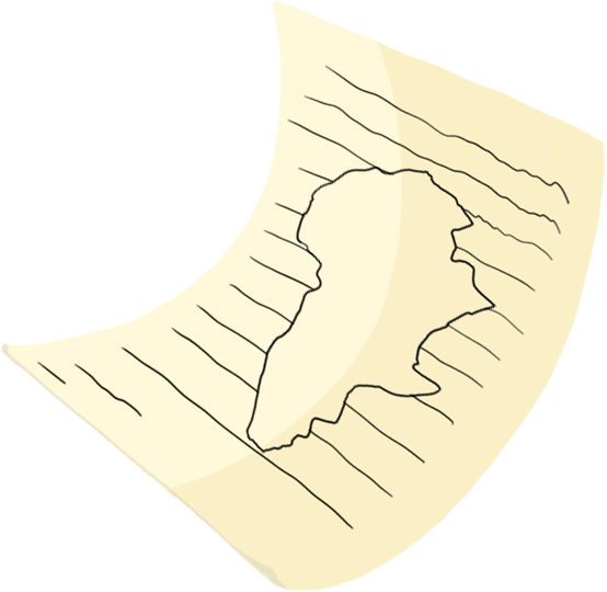 Alcune lettere scritte e illustrate a mano compaiono sullo schermo.