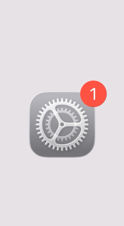 La notification des Réglages Système indique qu’une mise à jour logicielle est en attente.