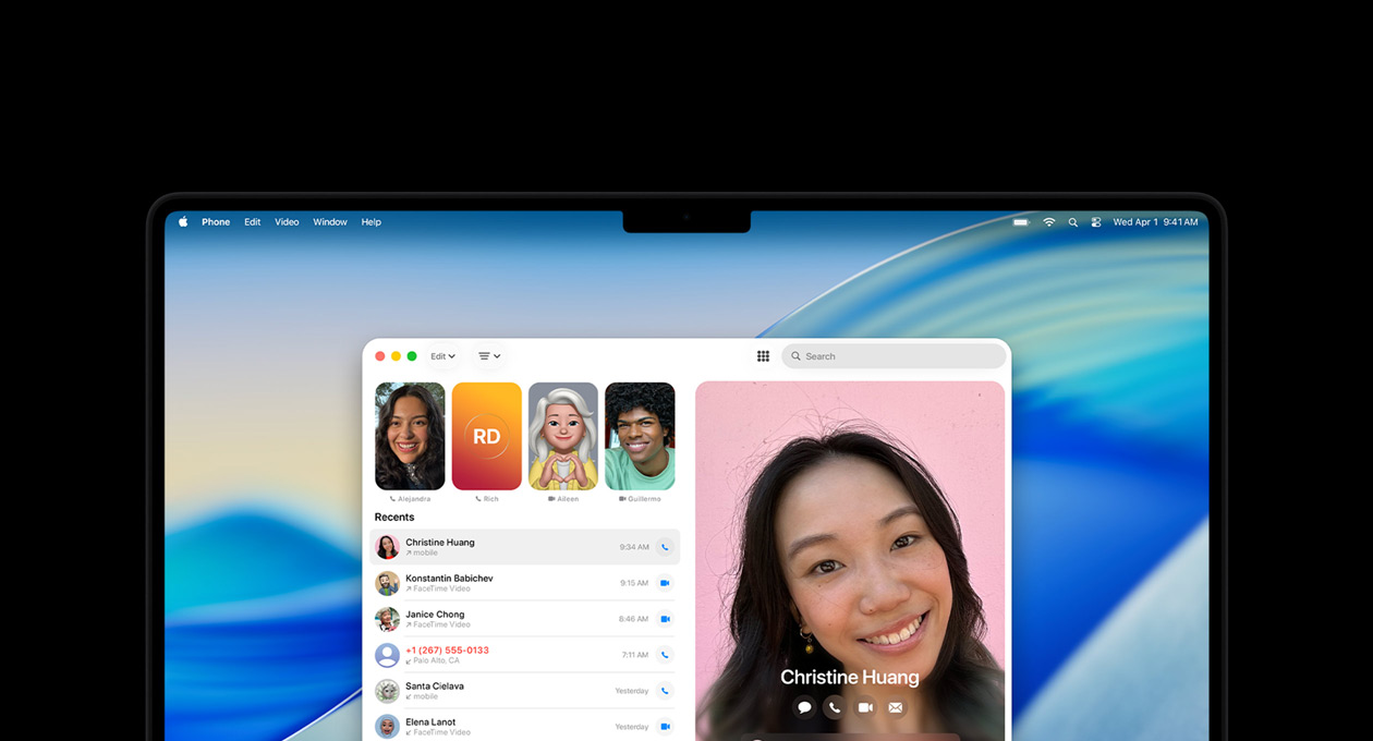 Ein MacBook Pro und ein iPhone nebeneinander, das MacBook Pro Display zeigt die Telefon App und Live Aktivitäten aus der Forest App, das iPhone zeigt die Forest App