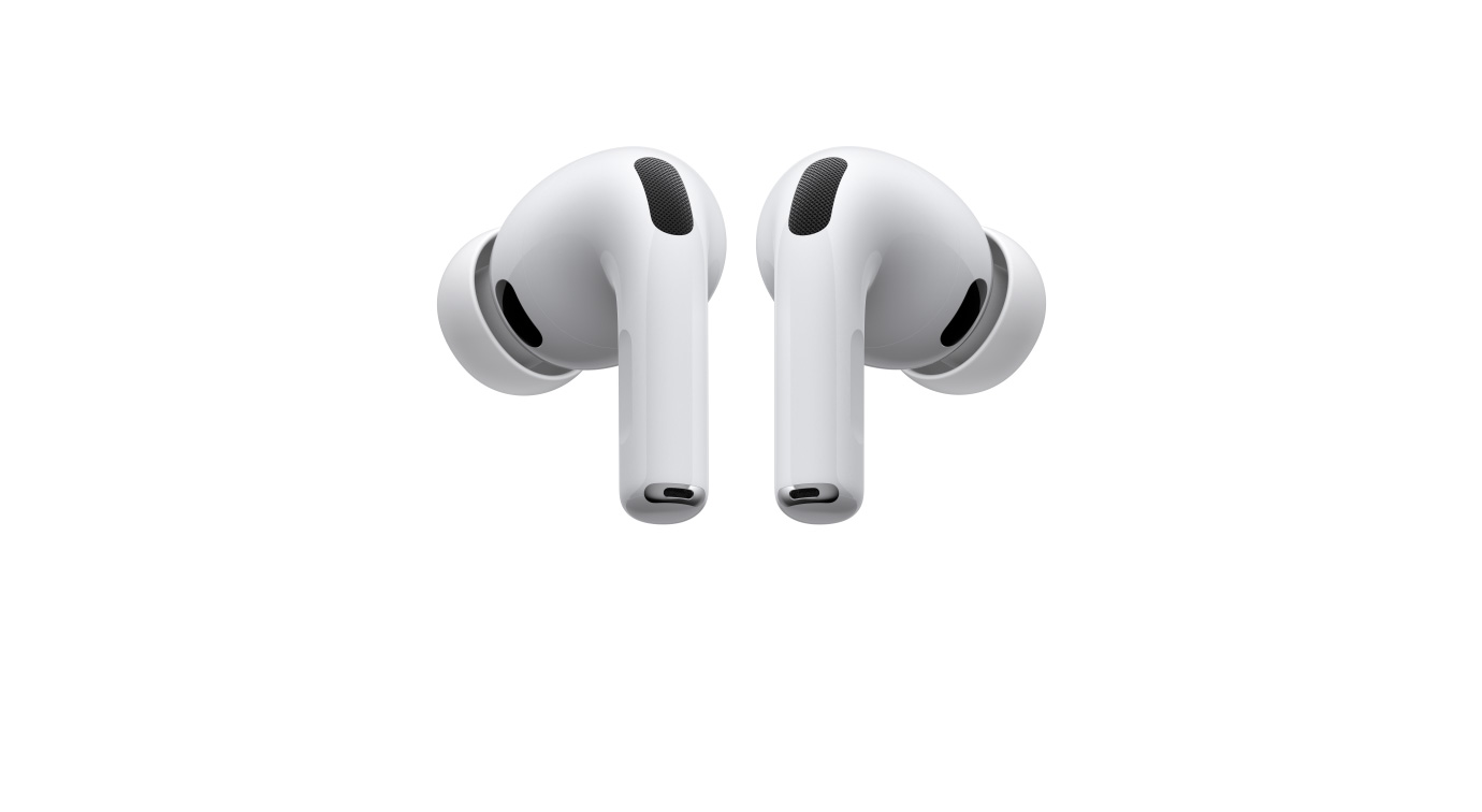 AirPods Pro 3, bal és jobb oldali vezeték nélküli fülhallgatók, fehér szín, szilikonharangok