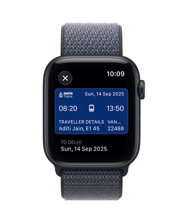 Apple Watch SE 3, aluminium case, midnight colour, Apple Pay in Apple Wallet, right side exterior, Digital Crown, strap, Sport Loop, anchor blue colour