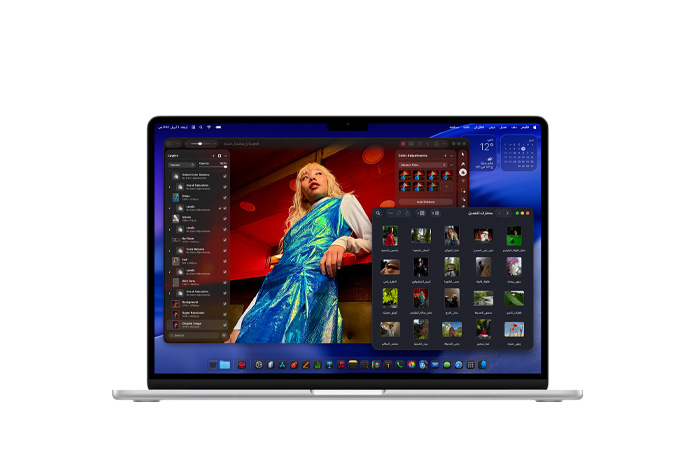 شاشة Pixelmator توضح سعة التخزين والذاكرة في MacBook Air‏