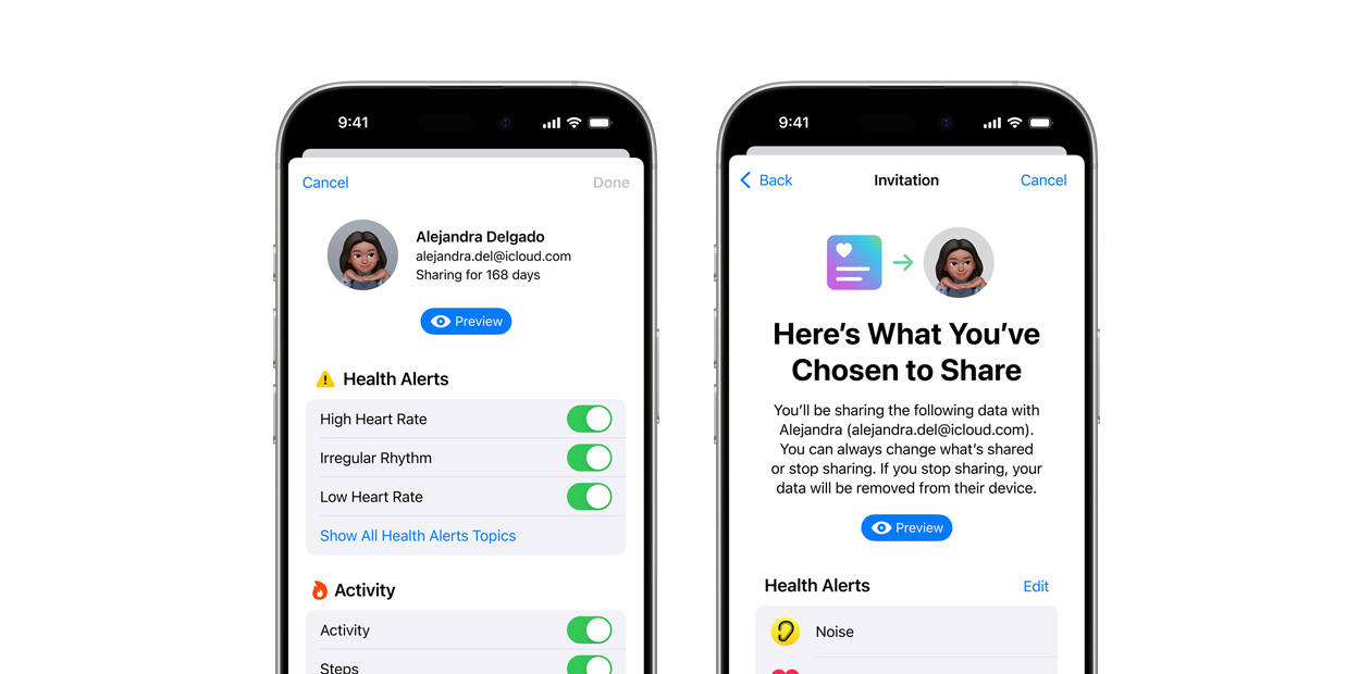 iPhone software displaing the Health app.