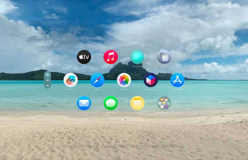 visionOS 中的波拉波拉島環境