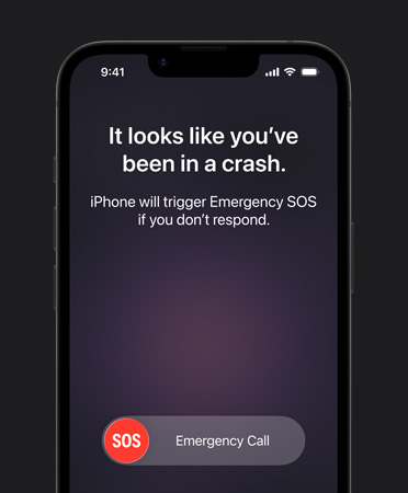 iPhone 17e, etupuoli, Kolarintunnistus-ominaisuus käytössä
