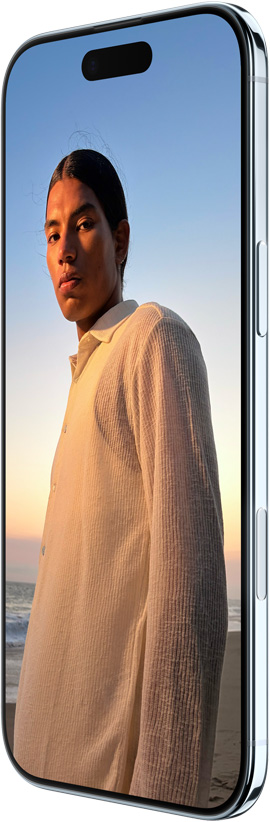 iPhone Air, πίσω εξωτερική όψη, Γαλάζιο χρώμα, σύστημα Κύριας κάμερας Fusion σε πλατό στην κορυφή