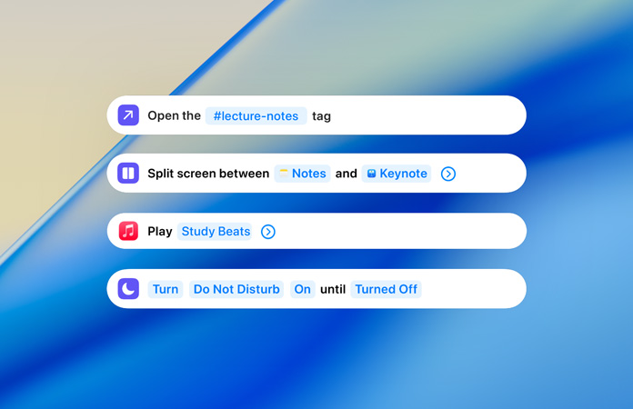 Vier Beispiele für Kurzbefehle