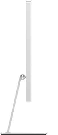 Studio Display fixé sur le support à inclinaison réglable, vu de côté