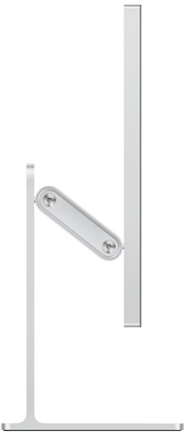 Studio Display fixé sur le support à inclinaison et hauteur réglables, vu de côté