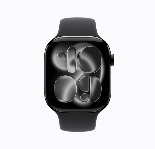 Apple Watch Series 11, Jet Black color, side exterior